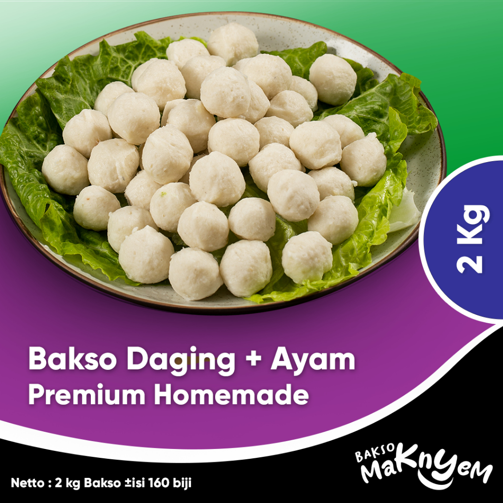 

Baksomaknyem | Bakso Daging+Ayam 2kg Premium Homemade