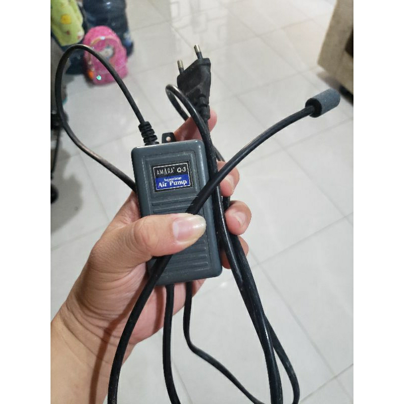 MESIN AERATOR OKSIGEN AMARA Q3 LUBANG 1 SATU AIRPUMP AIR PUMP POMPA UDARA SIAP DIPAKAI PRELOVED SECO