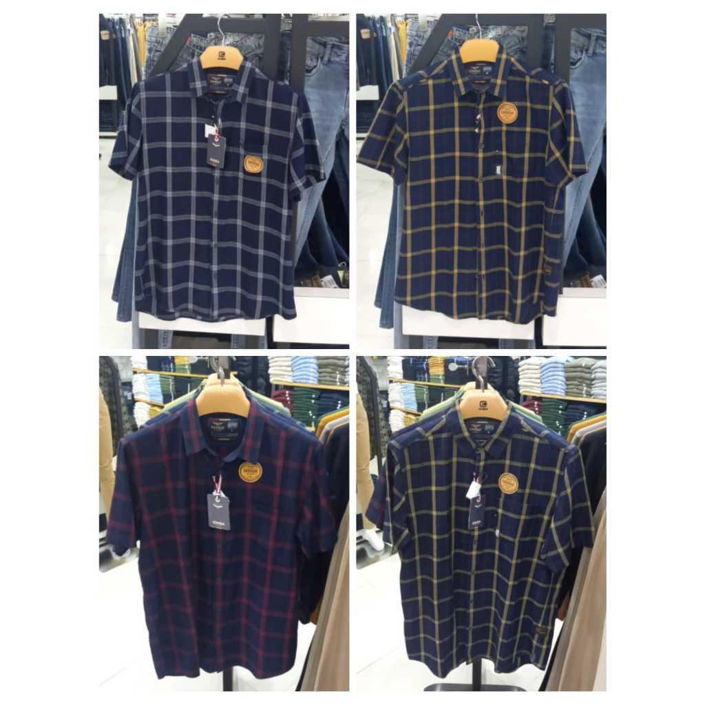 PAKAIAN PRIA KEMEJA KOTAK-KOTAK EMBA ORIGINAL SIZE M-XL