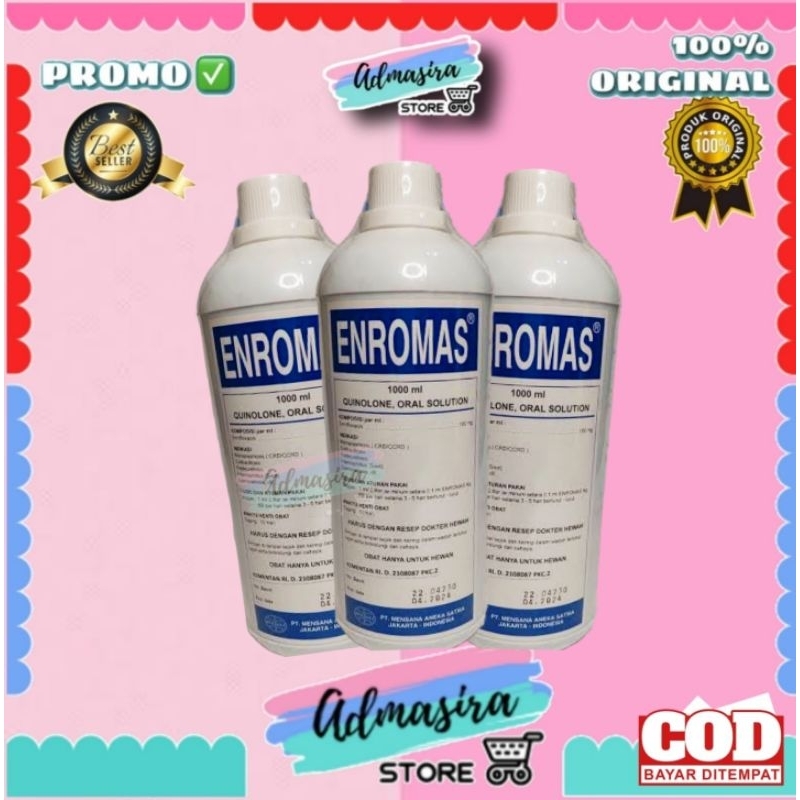 ENROMAS 1 Liter MENSANA Obat saluran pernafasan dan Pencernaan CRD Snot MENSANA