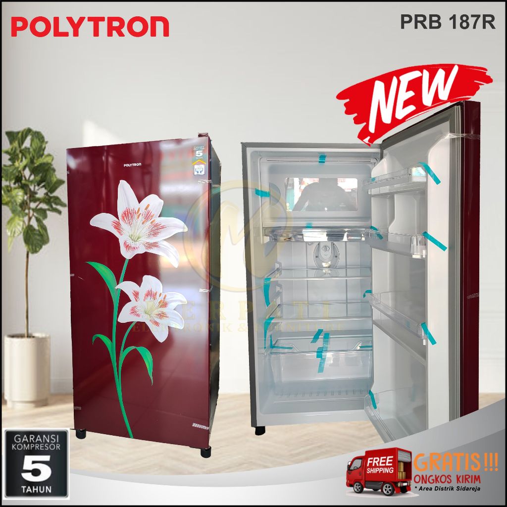 KULKAS POLYTRON 187 - KULKAS 1 PINTU 180 LITER
