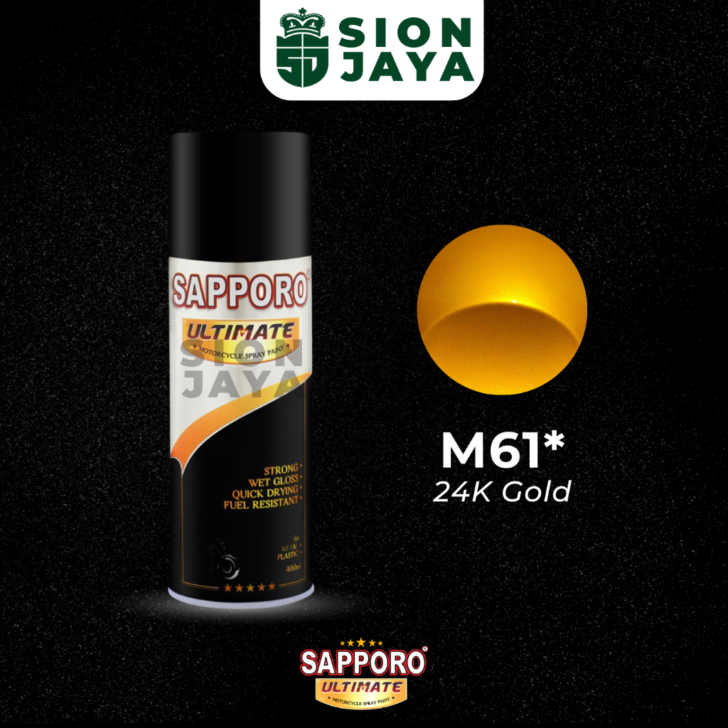 Pilox / Pylox / Cat Semprot Sapporo Ultimate Metallic Gold/Emas Metalik M61 24K Gold