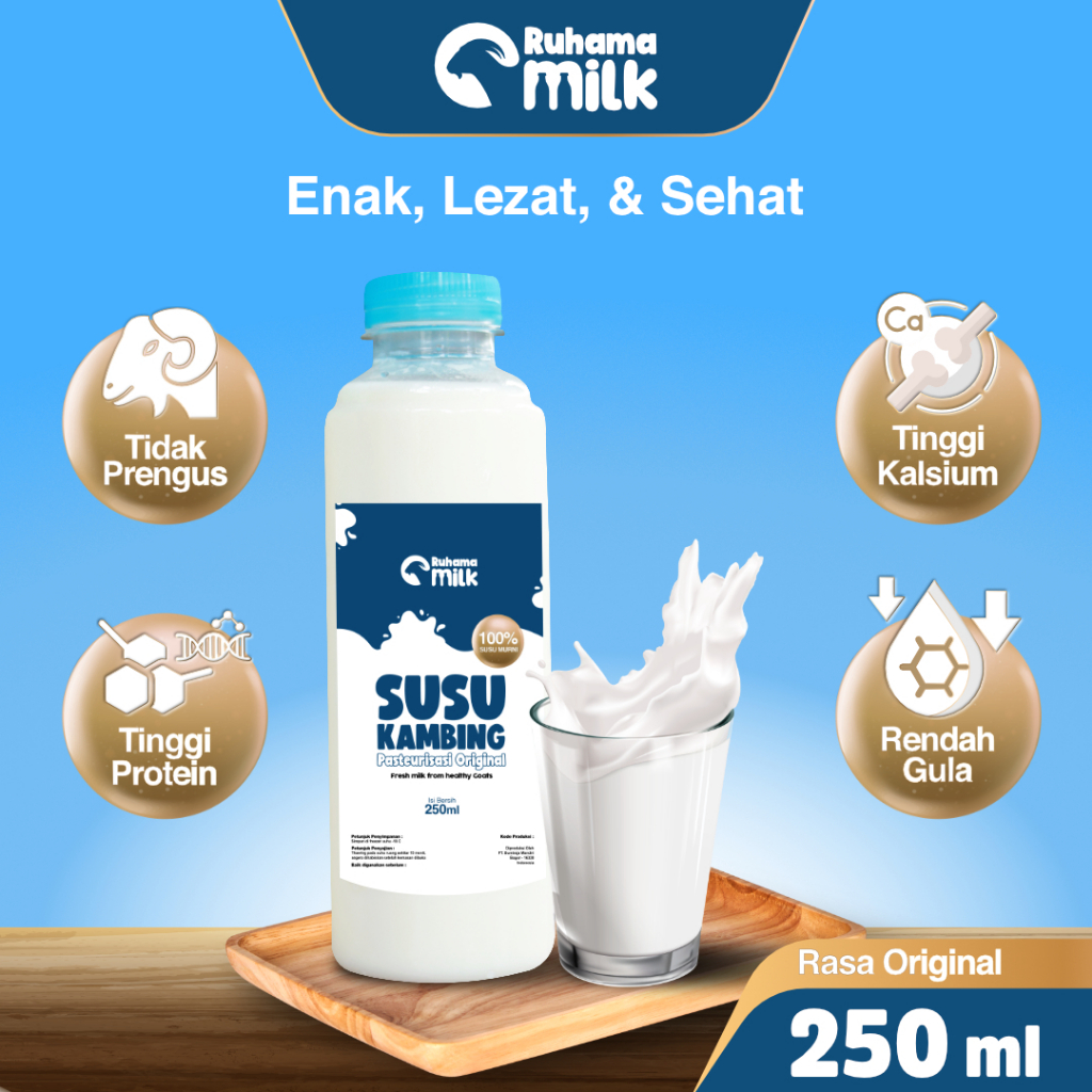 

Susu Kambing Murni Original 250ml - Ruhama Milk