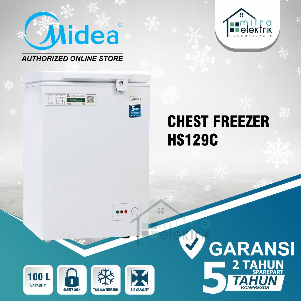 Chest Freezer Midea HS129C 100 Liter