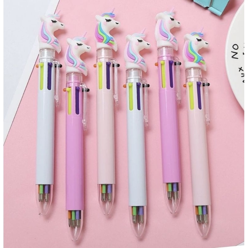 pulpen warna warni unicorn pen karakter