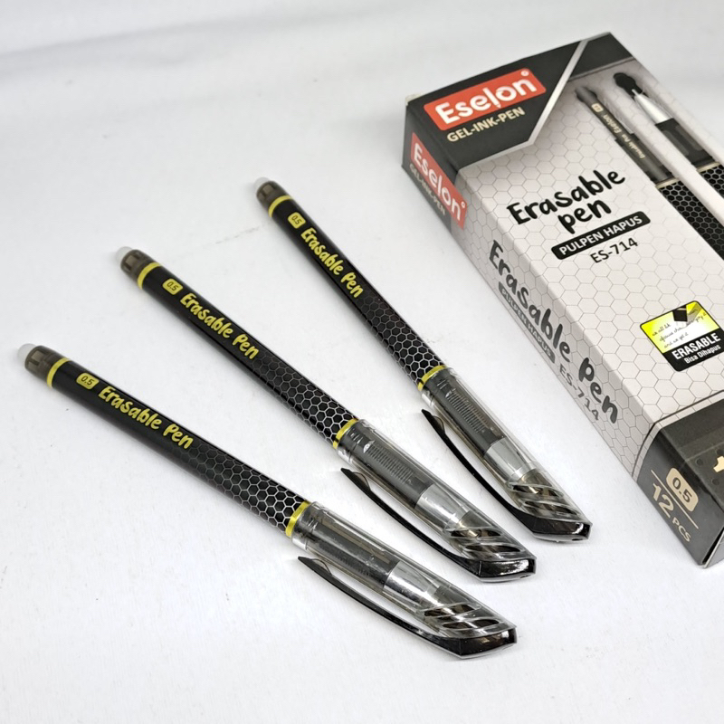 

Gel Ink Pen Erasable Pen pulpen hapus Eselon ES-714 0.5mm 12pcs
