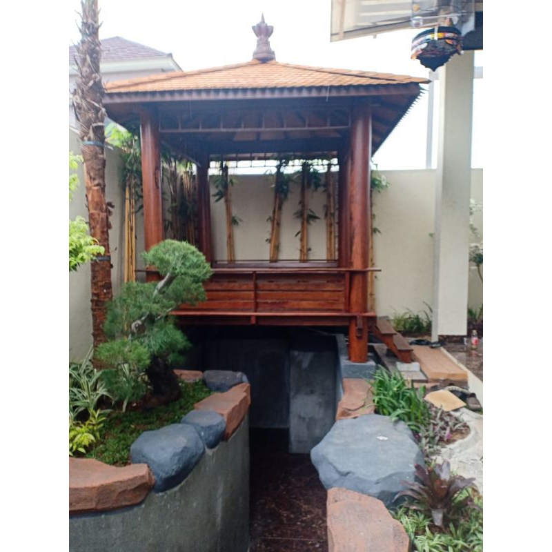 gazebo taman / saung gazebo jepara / gazebo 3x3 meter