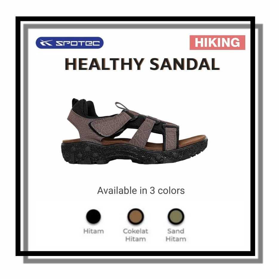SPOTEC Sepatu HIKING HEALTHY SANDAL Warna Coklat - Hitam