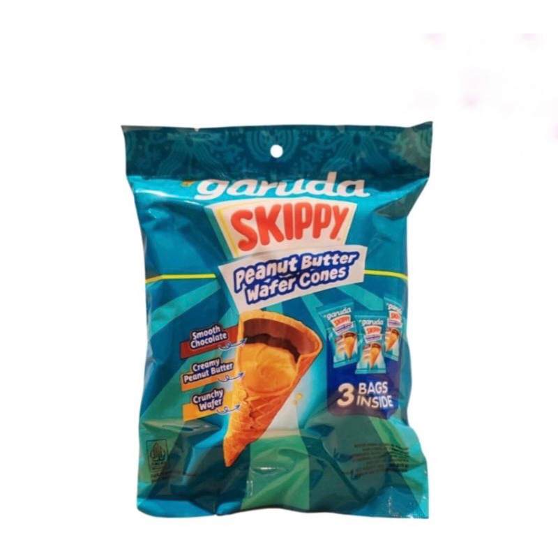 

SKIPPY GARUDA PEANUT BUTTER WAFER CONES Ecer Per 1 Sachet / Per 3 Sachets