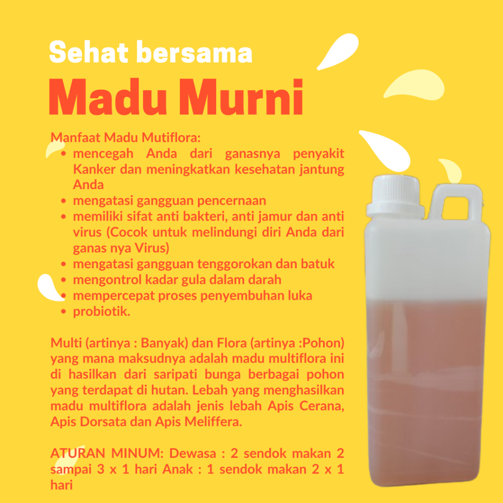 

(COD) Madu Multiflora 1kg 100% Asli Murni