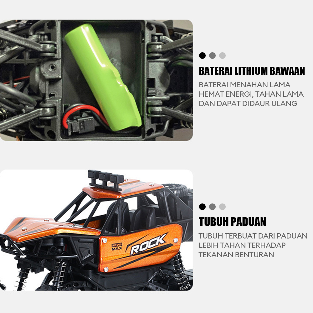 Mainan Mobil Remote Control Spray Off-Road Climbing 2Wd Car Rc Offroad 4X4 Tahan Air 2.4Ghz Mainan