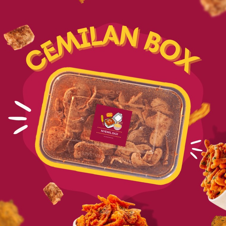 

CEMILAN BOX BASRENG KERUPUK SEBLAK MAKARONI SPIRAL GELUNG MIE KERING Nyemilsaji