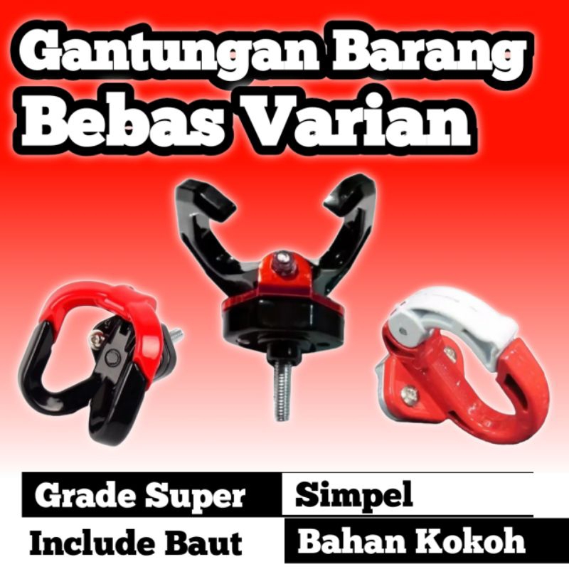 Gantung Gantungan Centel Centelan Hook Cantol Cantolan Barang Kresek Wadah Model Q tunggal 1 Cakar D