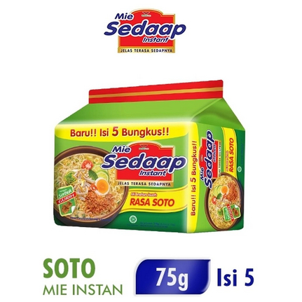 

Sedaap Mie Instant Soto 5 x 75 Gram