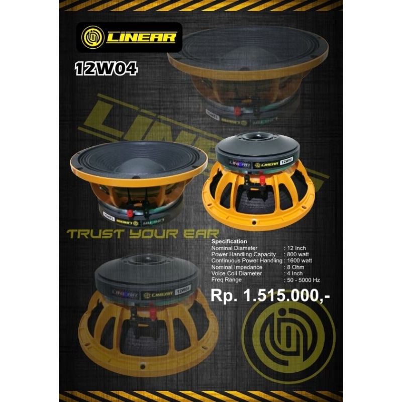 Speaker 12 inch Linear 12W04