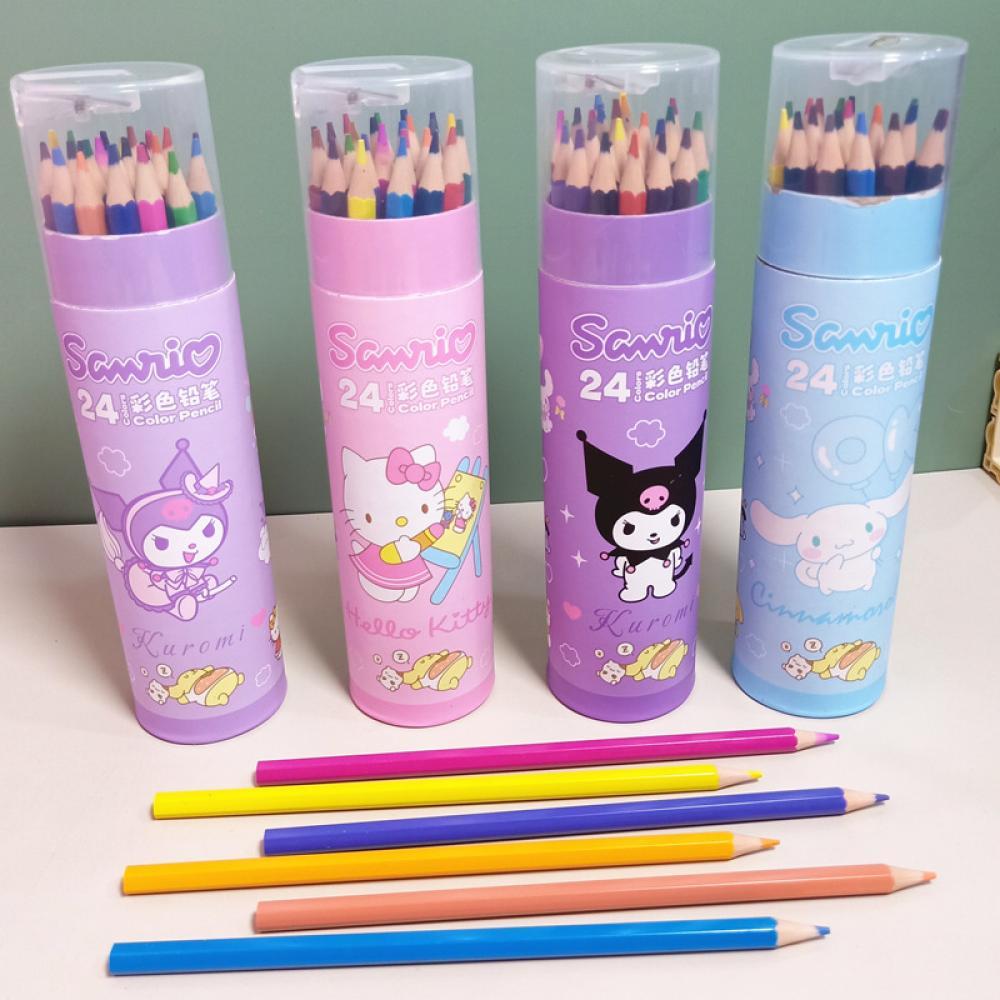 

Pensil Warna Tabung Isi 12Pcs Bonus Rautan Edisi Sanrio Cinnamoroll Kuromi Hello Kitty Alat Tulis Sekolah Anak