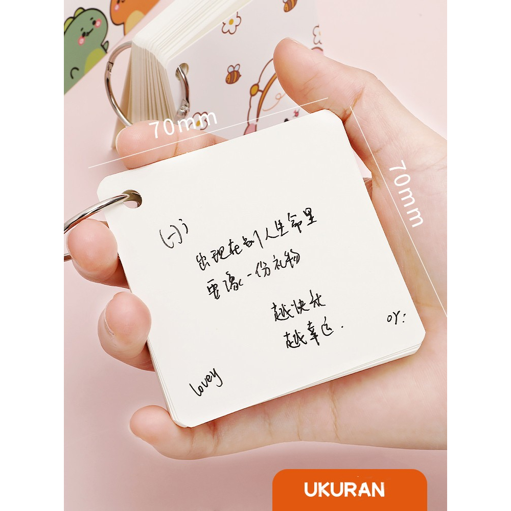 

[Shopingbpn] Lingkaran besi buku kecil buku catatan siswa dengan notebook kosong notepad saku kartun