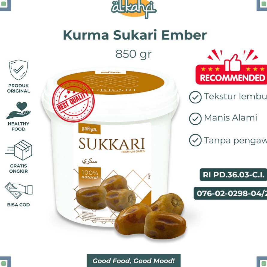 

DISKON Kurma Sukari Ember 85 gram Original Premium