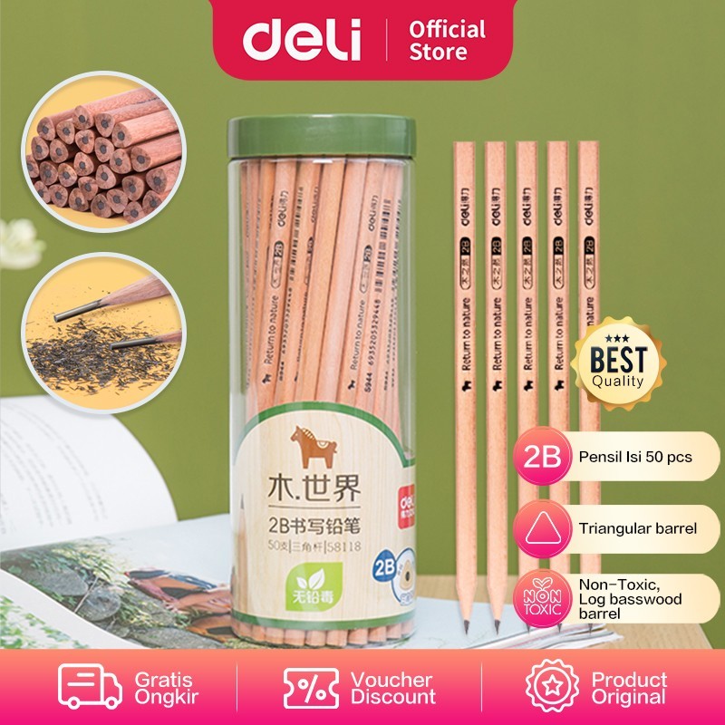 

Deli Pensil Kayu/ Pencil 2B Sudah Diasah No.58118
