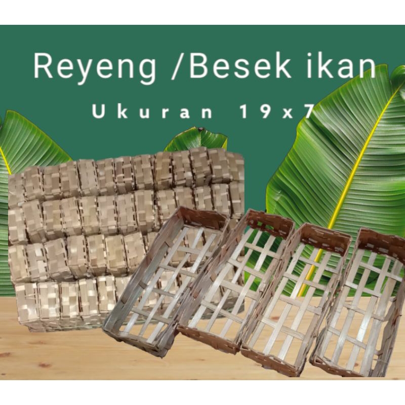 besek bambu/reyeng wadah ikan tongkol pindang per ikat isi 100pcs