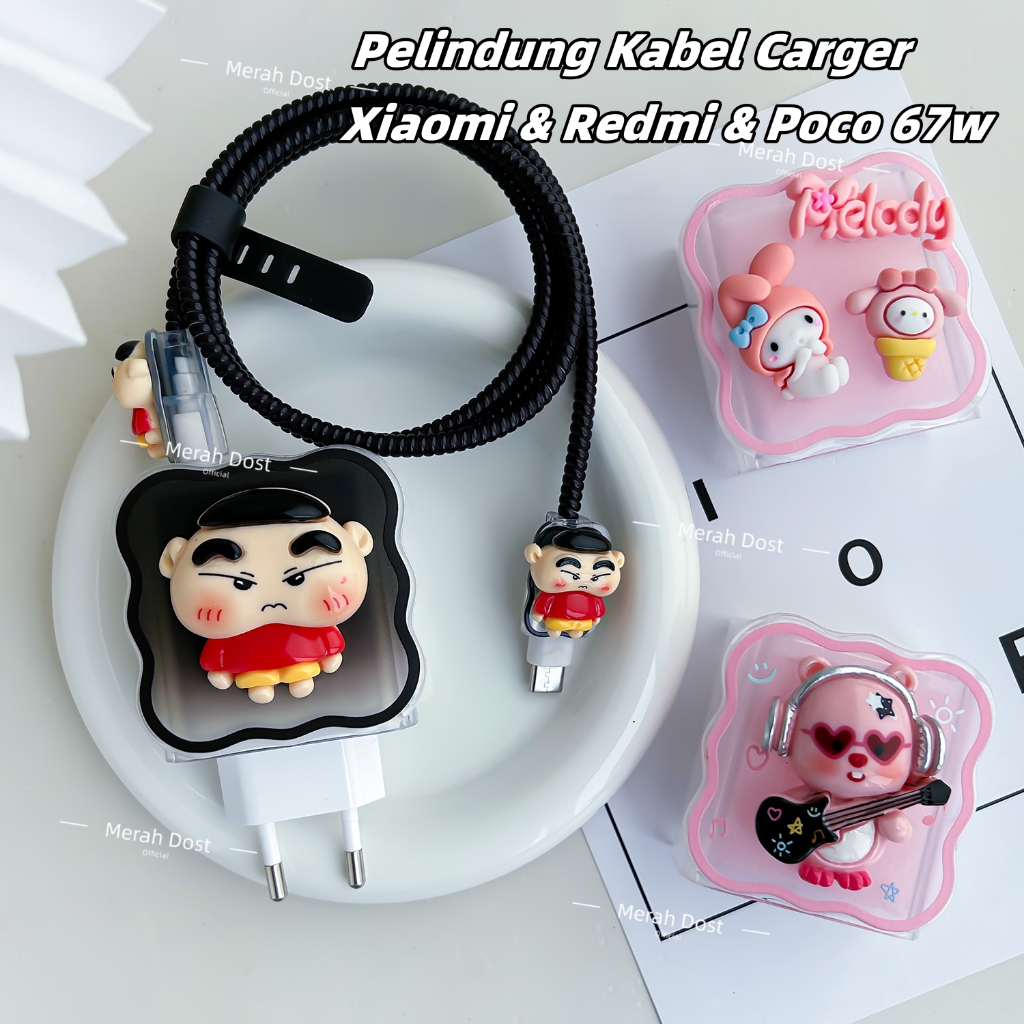 Pelindung Kabel Carger Xiaomi & Redmi & Poco 67w & 100w Pelindung Adaptor  Motif Bervariasi
