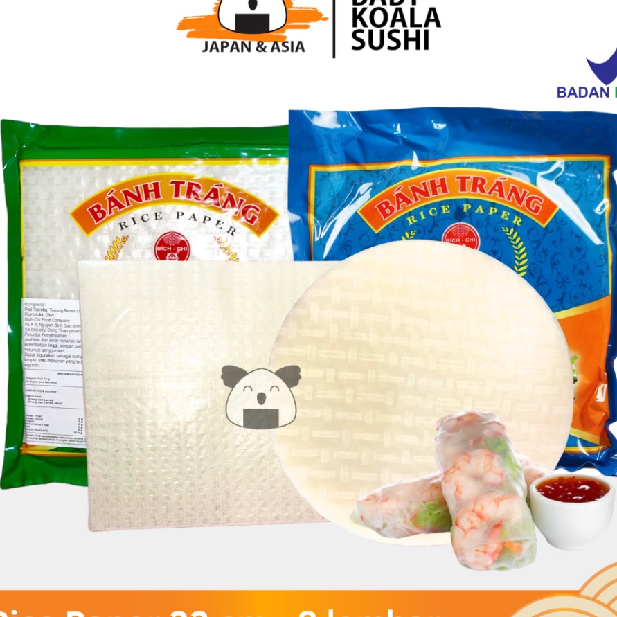 

TERBARU BANH TRANG Vietnam Rice Paper 22 cm 8 s Kulit Lumpia Springroll Import