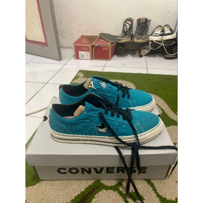 CONVERSE ONE STAR PRO OX SEAN PABLO RAPID TEAL 