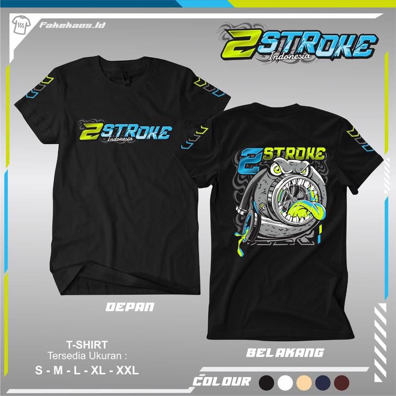 Kaos 2Stroke Indonesia Vol 3 / Baju Distro 2 Stroke Indonesia / Atasan pria wanita