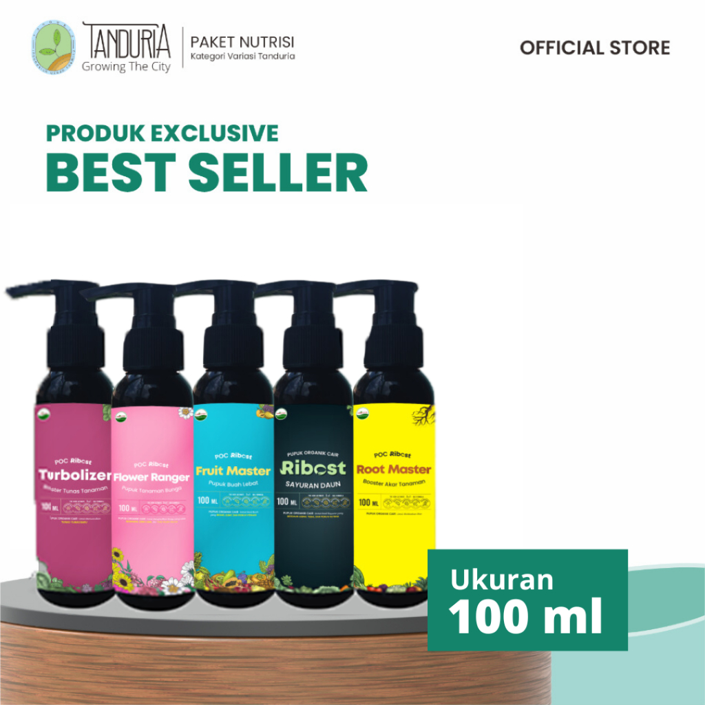 TANDURIA - Ribost Pupuk Organik Cair POC 100ml Sayuran | Fruit Master | Turbolizer | Root Master | F