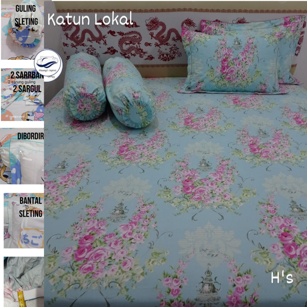 Huang’s Sprei katun lokal star beverly esra set motif dewasa 30x200x200_30x180x200_30x160x200_30x120