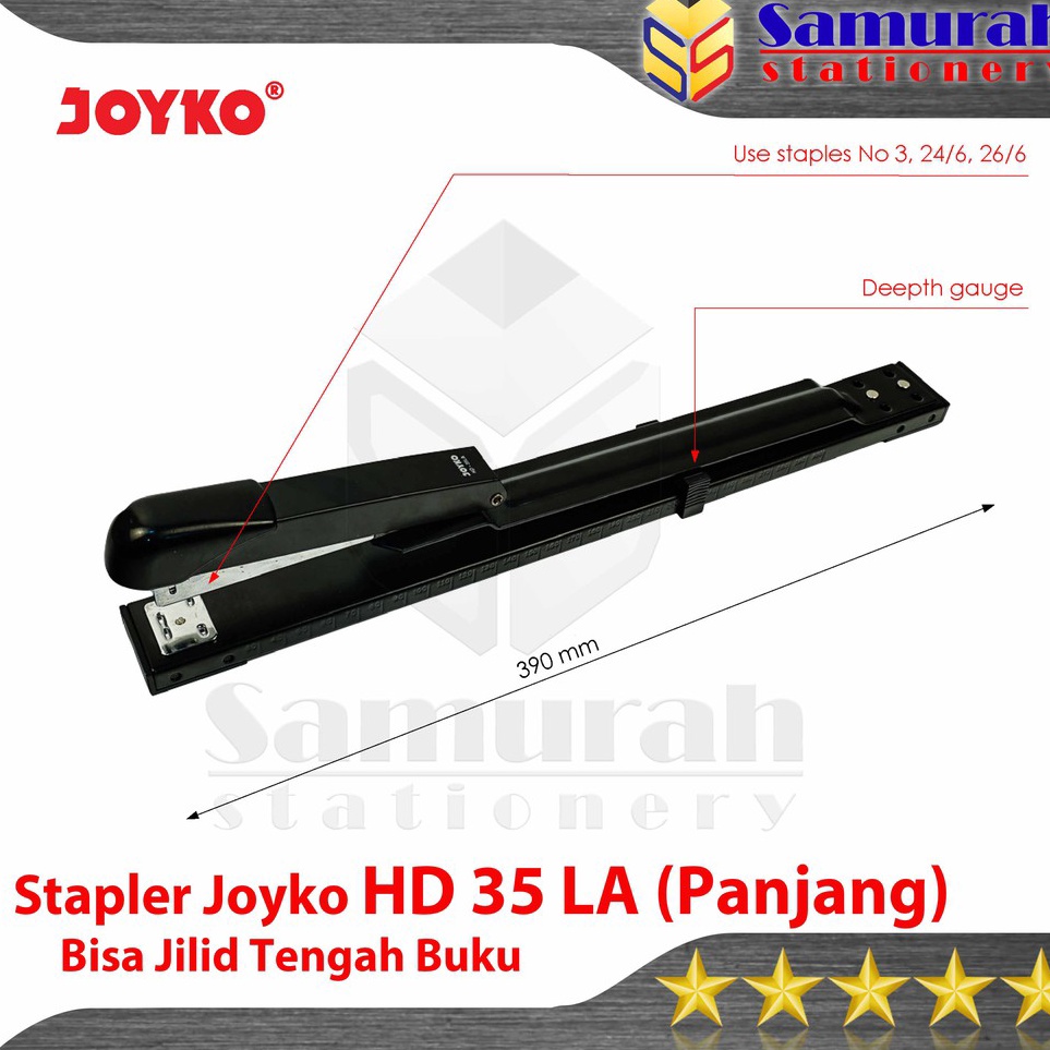 

Super Stok Stapler Joyko HD 35LA Panjang Mesin Staples JIlid Tengah HD35 LA Stepler Hecter Heavy Duty