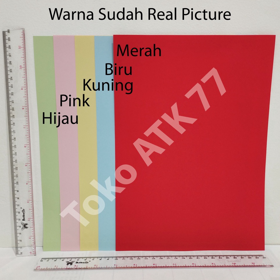 

Spesial Khusus Kertas Lipat Sukung Origami HVS Warna Warni Kuning Pink Merah Biru Hijau A4 5 lembar Murah READY STOCK