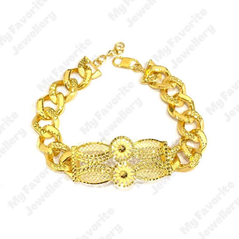 Gelang Sisik Naga Papan Matahari Emas Asli Kadar 875