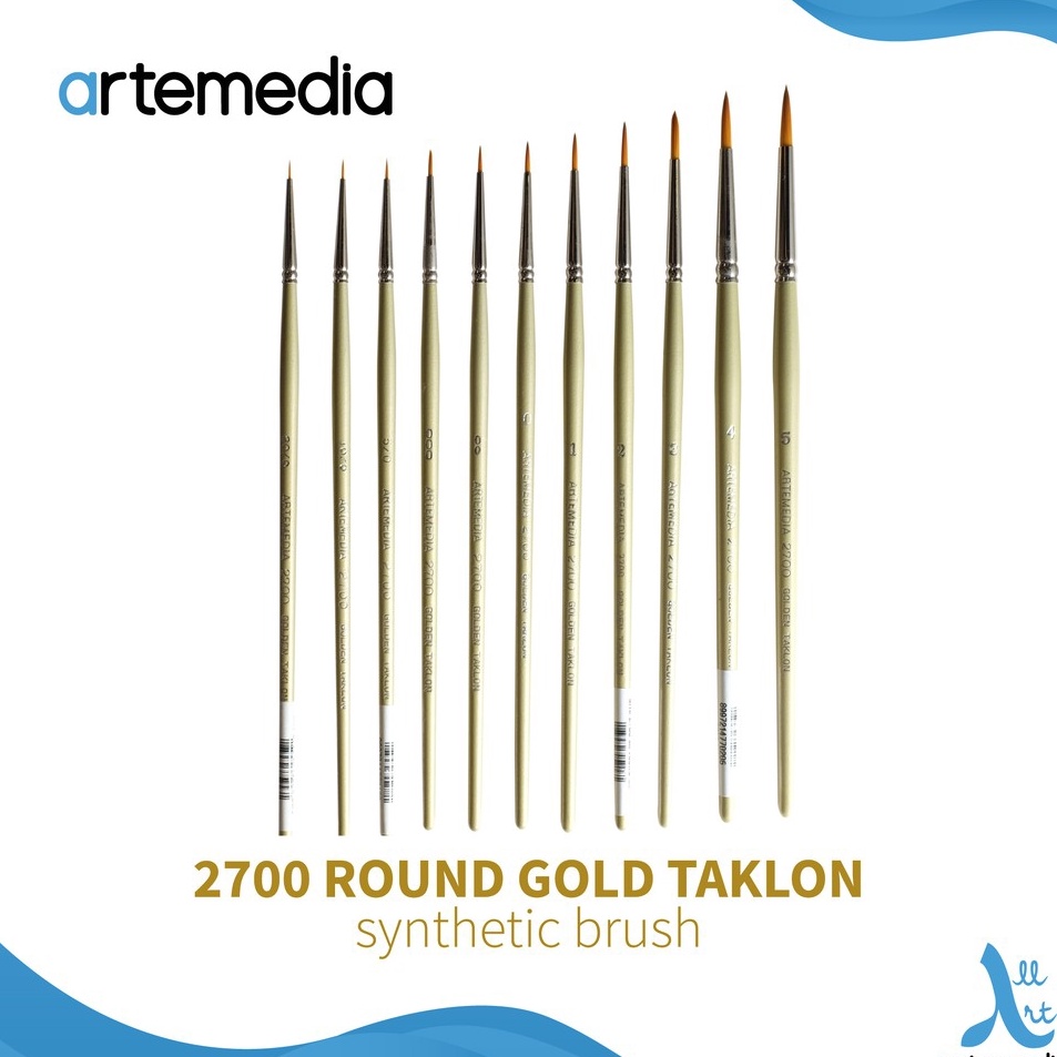 

Sekarang Ada Kuas Lukis Artemedia 27 Round Gold Taklon Synthetic Brush