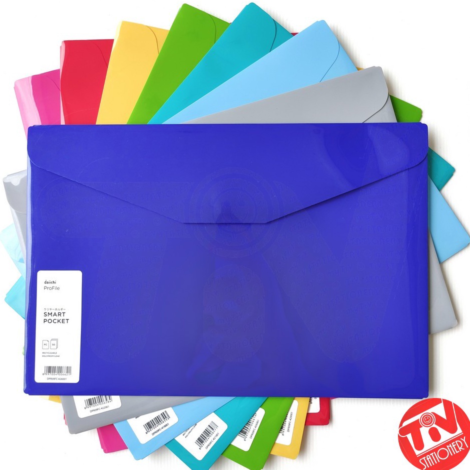 

Segera Belanja Map Plastik DAIICHI Smart Pocket F4 FC Velcro Solid Color Kualitas Bagus