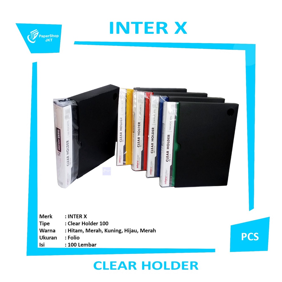 

KODE H3X2 Inter X Clear Holder Folio Isi 1 Lembar Cover Box Tebal