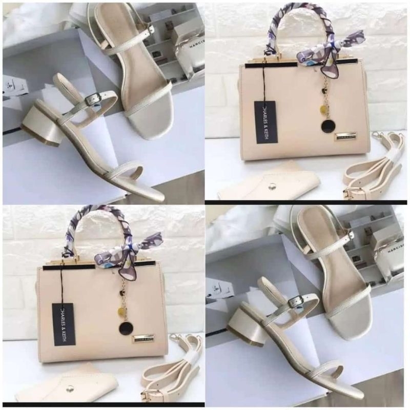 paket tas selempang dan sandal hak tahu simpel/paket seserahan /hantaran