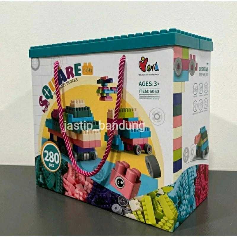 Kkv Square Building Blocks 280 pcs / Kkv Lego 280 pcs / Lego Kkv Isi 280 pcs / Kkv Lego Anak / Maina