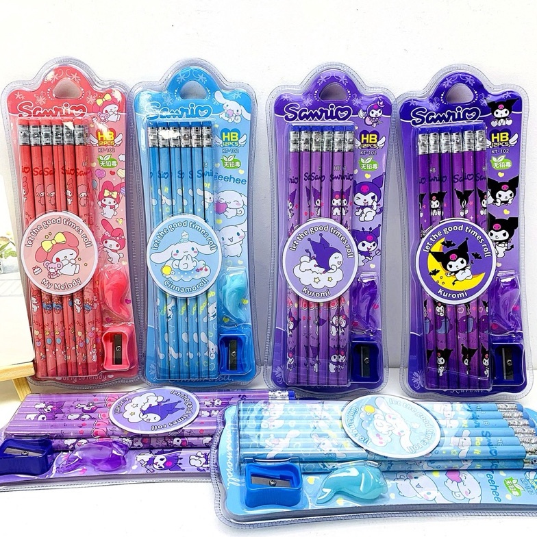 

ART F38J Alat Tulis HB Sanrio Isi Pensil 12pcs dan Peraut 1 Sekolah Anak Kuromi cinnamoroll Melody