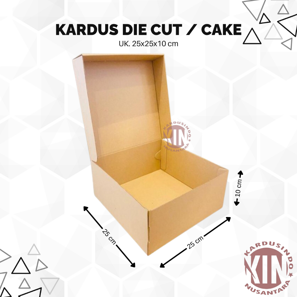 

Kardus kue, cake box ukuran 25x25x10cm, Baru