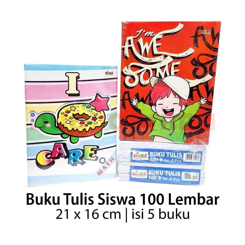 

1 Pack Buku isi 100 Lembar Siswa Okey dll A5