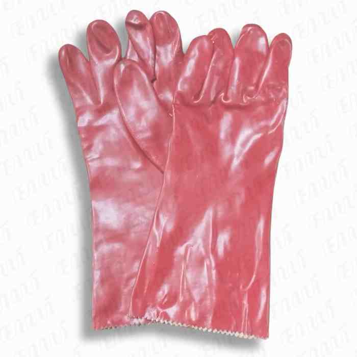 PVC GLOVES RED / SARUNG TANGAN PVC MERAH