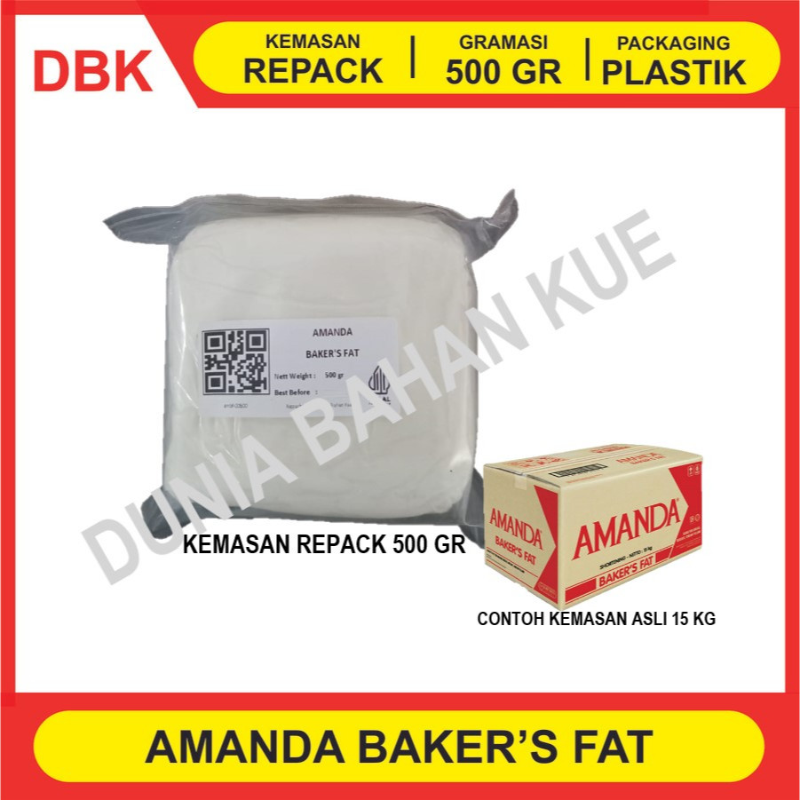 

AMANDA MENTEGA PUTIH BAKER'S FAT / SHORTENING REPACK 500 GR