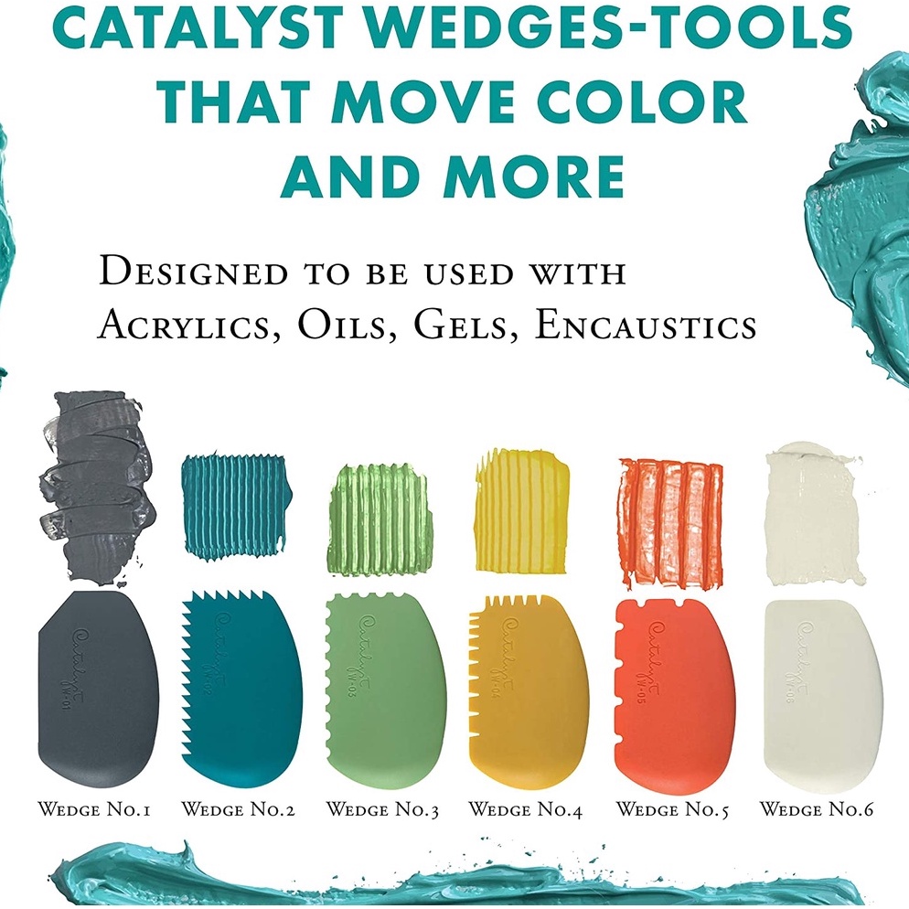 

KODE Y8W6 Princeton alyst Wedge Tool Palette Spatula Lukis