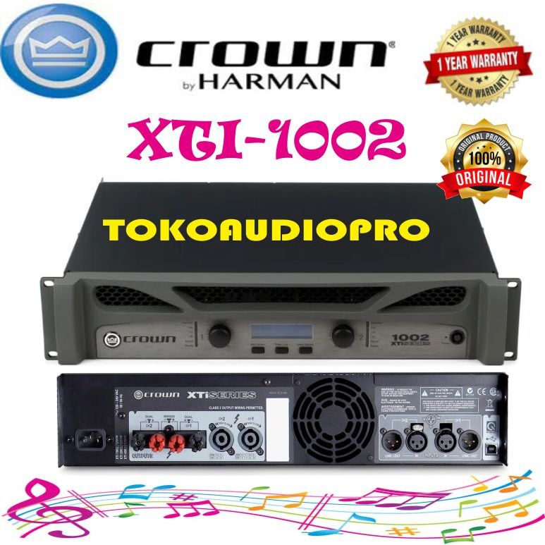 Power Crown XTi1002 Power Amplifier Original xti-1002