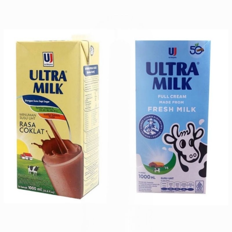 

Susu Ultra Milk Coklat dan Plain (Full Cream) 1000ml