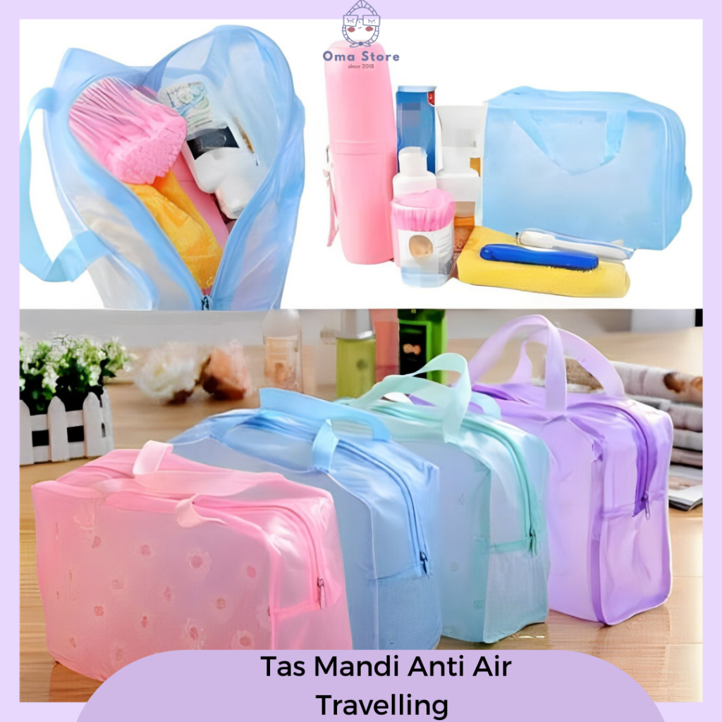 Tas Mandi Anti Air Travelling (Tas Kosmetik Waterproof)
