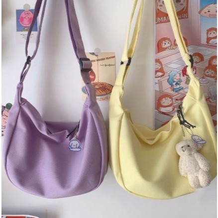 Tas Selempang Polos Slingbag Wanita Remaja Cute Korean