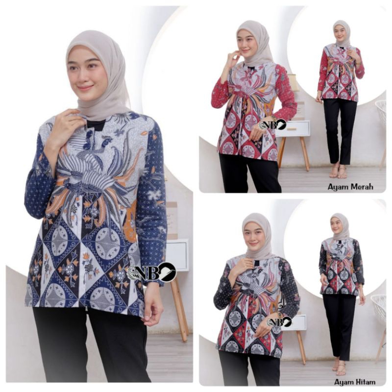 Blazer batik atasan batik wanita