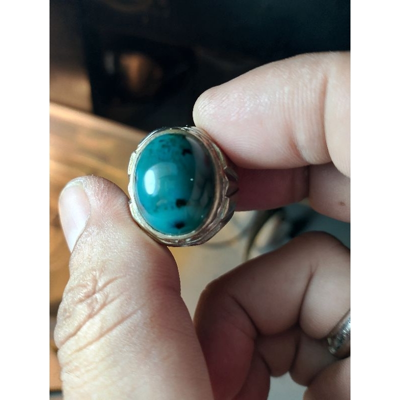 Batu cincin Bacan Doko majiko coklat encer Natural kristal